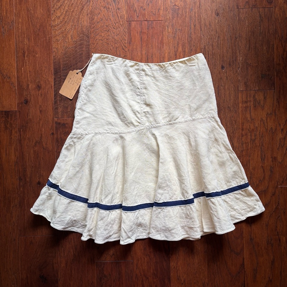 Ralph Lauren Purple Label Linen Flounce Skirt Italy | Size 8 - Picture 8 of 9